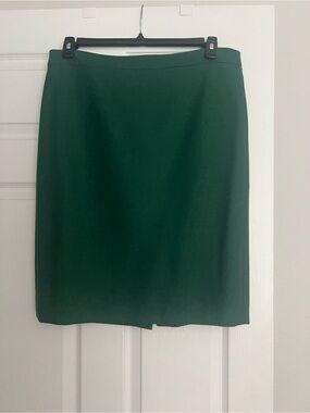J Crew No. 2 Pencil Skirt Dark Green Sz 12
